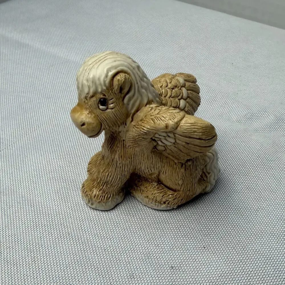 VTG‎ Tiny Artesania Rinconada Baby Pegasus Figurine Uruguay Earthenware Signed